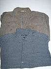 LOT OF TWO MENS DRESS/FLANNEL BUTTON UP SHIRTS EDDIE BAUER &RUFFHEWN 