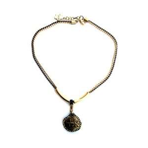  Gold Tone Necklace Kabbalah ALD Pendant: Jewelry