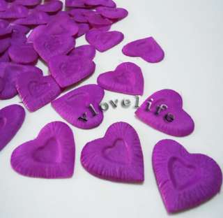 1000PCS Purple Heart Design Silk Rose Petals Wedding  