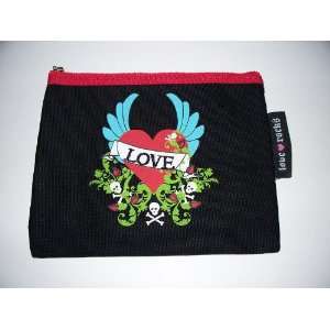   Company   Love Rocks Cosmetic Bag (Black Love Heart Tattoo): Beauty