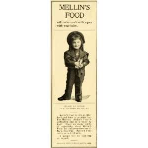 1899 Ad Mellins Food Dairy Milk Leonard Guy Morgan Boy New York Eat 