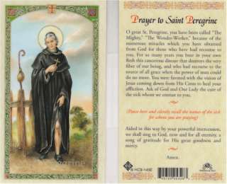 Prayer St Saint Peregrine Against Cancer Holy Card HC145 Prayers 