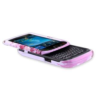 For Blackberry 9800 Spring Flower Case+Privacy Guard  