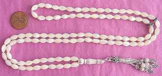 Islamic Prayer Beads 99 WHITE OVAL MOTHER OF PEARL  