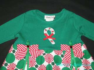 NEW PEPPERMINT CANDY Christmas Dress Girls Clothes 4T Winter Toddler 