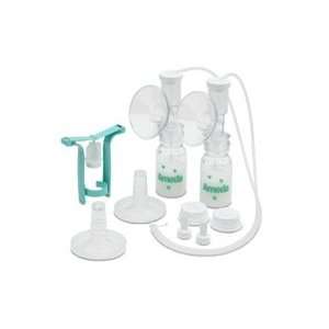 Dual HygieniKitTM Milk Collection System with One Hand Manual Breast 