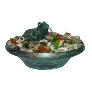 Table Fountains ~ Alpine Frog Tabletop Water Fountain with Rocks 