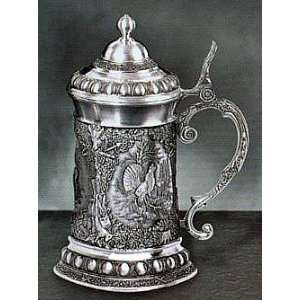    German Pewter Beer Stein with Forest Animals: Everything Else