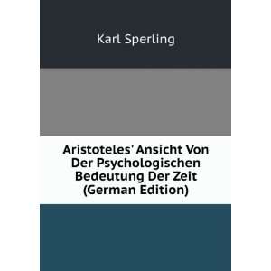   Bedeutung Der Zeit (German Edition) Karl Sperling Books