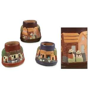  Ceramic vases, Highland Village (set of 3)