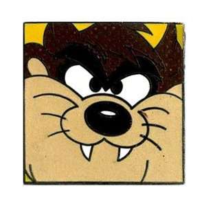   Brothers Looney Tunes Taz All Eyes Face In Square Pin 