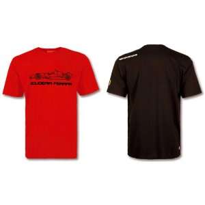    Ferrari Outline Car T Shirt in Red Small