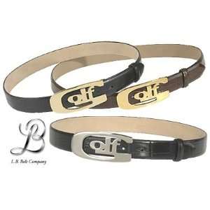 Womens Golf Belts (ColorBlack Croc with Gold Golf,SizeMedium (36 in 