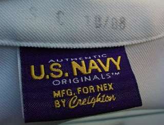 Official USN US Navy Naval White Uniform Shirt Small  