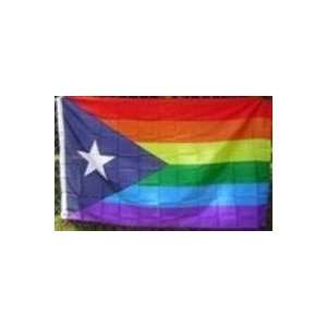  NEOPlex 3 x 5 Puerto Rico Rainbow Flag: Office Products