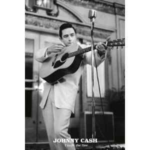  Johnny Cash Music Poster   I Walk the Line B/w Print 