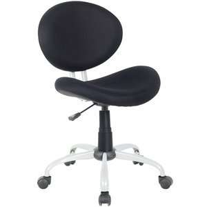    Comfort Groove Swivel Mesh Task Chair in Black: Office Products