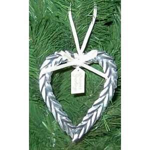  Heart Wreath Tin Ornament