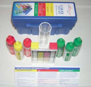 way Pool & Spa Water Test Kit Chemical Refill Bottles  