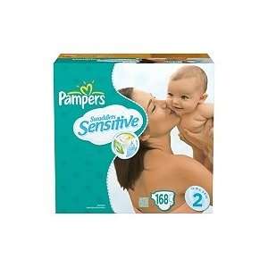  Pampers Swaddlers Sensitive, Size 2 (12 18 Lbs.), 168 Ct 