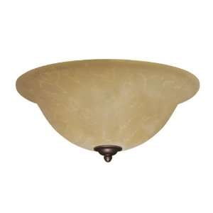 Emerson LK71BS Amber Parchment Glass Light Fixture with Brushed Steel 