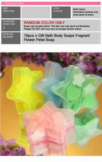 Package1*10pcs Gift Bath Body Soaps Fragrant Flower Petal Soap