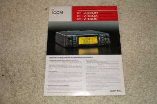 Icom IC 2340H Mobile FM Transceiver Advertising Flyer  
