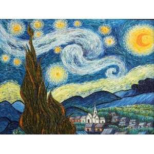  Reproduction Oil Painting,by Van Gogh,Starry Night (1889),Large 