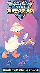 Walt Disney Mini Classics   Donald in Mathmagic Land VHS, 1991 