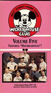 WALT DISNEY HOME VIDEOTHE MICKEY MOUSE CLUBVOLUME FIVE.VHS 
