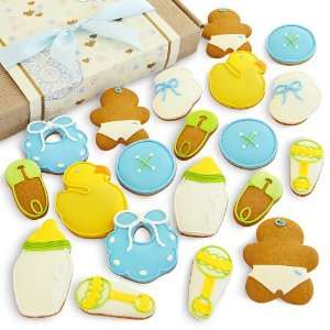 Welcome Baby Boy Cookie Assortment   20 Piece:  Grocery 