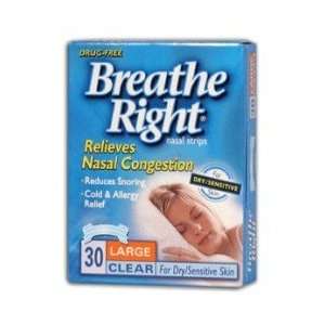 Breathe Right Nasal Strips, 30 Large
