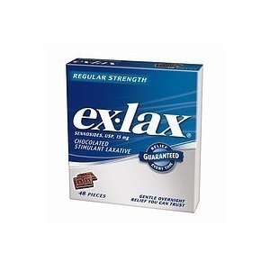  Ex lax Regular Strength Chocolate Stimulant Laxative 48 