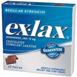  Sd Ex lax Chocolate Stimulant Laxative 12 Pieces Health 
