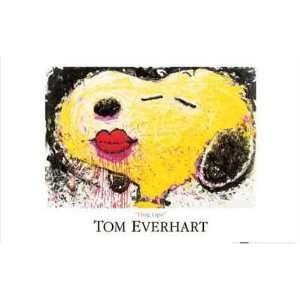  Dog Lips by Tom Everhart. Size 36 inches width by 24 