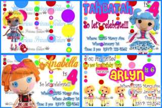 LALALOOPSY custom girl Birthday invitations party lala  