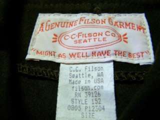 Mens Filson Jacket Large Coat Seattle Washington CC Filson  