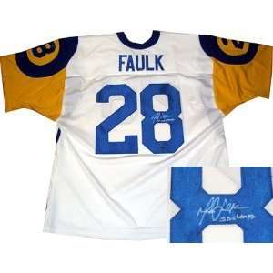  Signed Marshall Faulk Jersey   SBChamps: Sports & Outdoors