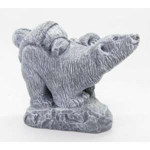  Glacial Ice Age Sculpture Polar Bear Eskimo Kids Figurine 