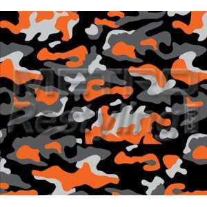 Small Orange Tiger Camouflage Vinyl Wrap Decal Adhesive Backed Sticker 