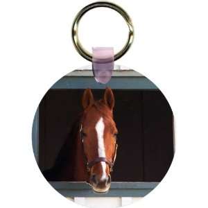  Horse in Stable Art Key Chain   Ideal Gift for all 