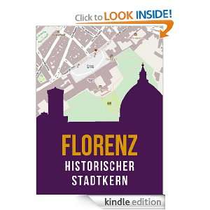 Plan des historischen Stadtkerns von Florenz (Landkarten Italien 