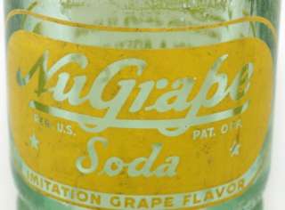 Vintage NuGrape Soda Bottle Painted Label MT. Airy, NC  