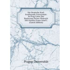   Kaisers Franz Josef I. (Czech Edition) Prague UniversitÃ¤t Books