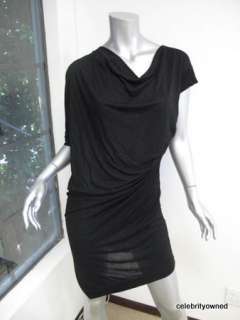 Vivienne Westwood Anglomania Black Draped Neck Dress S  
