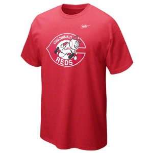   Nike Red Heather Cooperstown Dugout Logo T Shirt