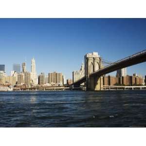  Skyline, Brooklyn Bridge and the East River, New York City, New York 