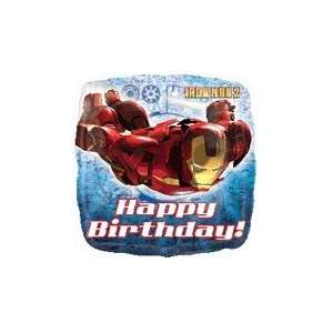  18 Iron Man 2 Movie Happy Birthday   Mylar Balloon Foil 