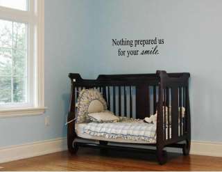 NOTHING PREPARED US FOR Vinyl wall lettering sayings home decor quotes 