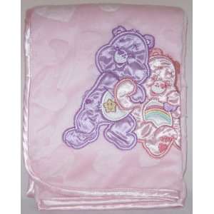  Care Bears Pink Embossed Hearts Baby Blanket: Baby